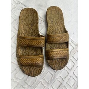Pali Hawaii Sandal - The Classic Jandal Jesus Sandal - Size 11 Brown